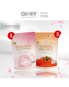 SET (6 ซอง) กลอรี่ คอลลาเจน และ วิตามินซีมะเขือเทศ